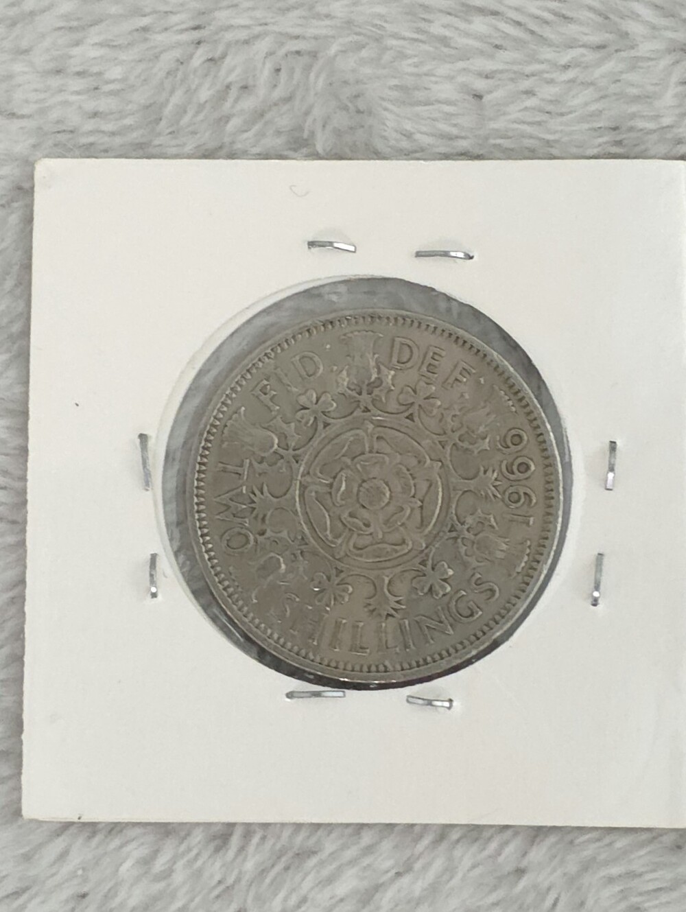 Vintage 1966 Great Britain Two Shillings Coin - Elizabeth II Florin